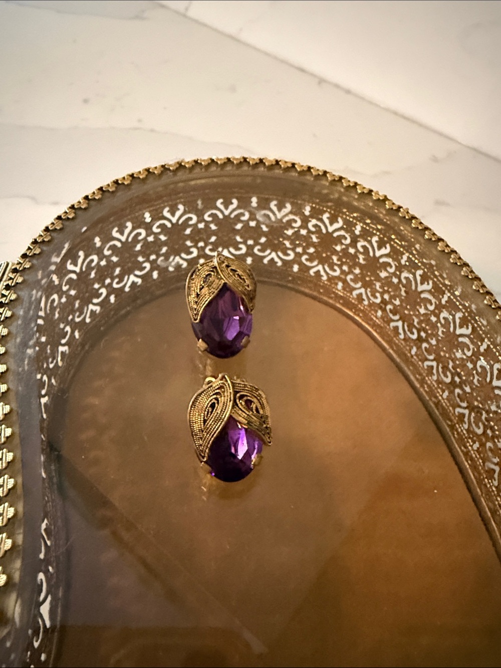 Vintage Mid Century Austrian Clip On  Earrings